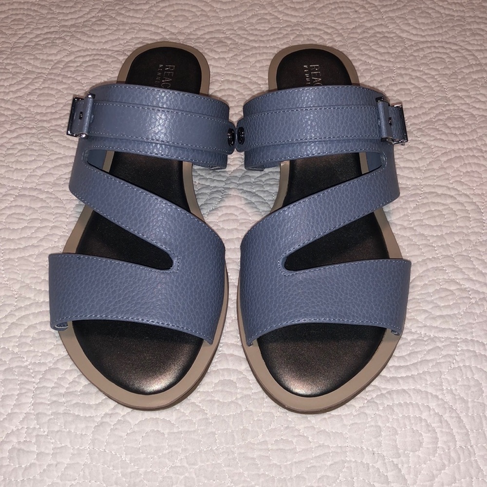 Brand new, size 8, blue sandals.